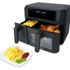 Steba Doppel-Heißluftfritteuse HF 9501 Duo Black 2400 W
