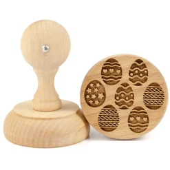 Take2 Holz-Keksstempel rund "Ostereier"