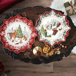 Villeroy & Boch Gebäckteller tief, Schlittenfahrt 39x39x3,5cm "Toy's Fantasy"