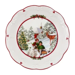 Villeroy & Boch Schale groß, Schlittenfahrt 24,5x24,5x4cm "Toy's Fantasy"