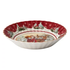 Villeroy & Boch Schale groß, Santa mit Waldtieren 25x25x5cm "Toy's Fantasy"