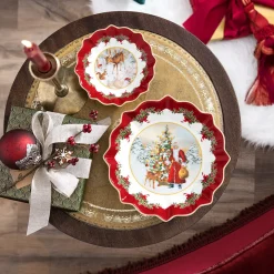 Villeroy & Boch Schale groß, Santa und Baum 25x25x4cm "Toy's Fantasy"