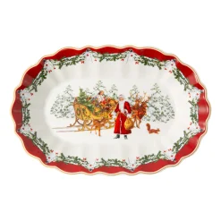 Villeroy & Boch Schale oval groß, Santa mit Schlitten 29x19cmx5,5cm "Toy's Fantasy"
