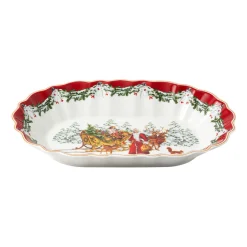 Villeroy & Boch Schale oval groß, Santa mit Schlitten 29x19cmx5,5cm 