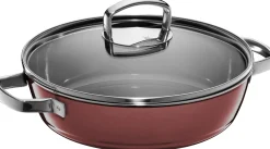 WMF Fusiontec Mineral Schmorpfanne mit Glasdeckel, 24 cm, Rose Quartz