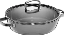 WMF Fusiontec Mineral Schmorpfanne mit Glasdeckel 28 cm Platinum