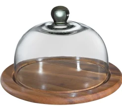Zassenhaus Käseglocke mit Glasdeckel, Akazie Ø 25 cm